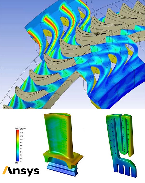 Heat Transfer Simulations for Turbomachinery Systems, Ansys, Simulia, Siemens, Integrated FEA|CFD with Artificial Intelligence
